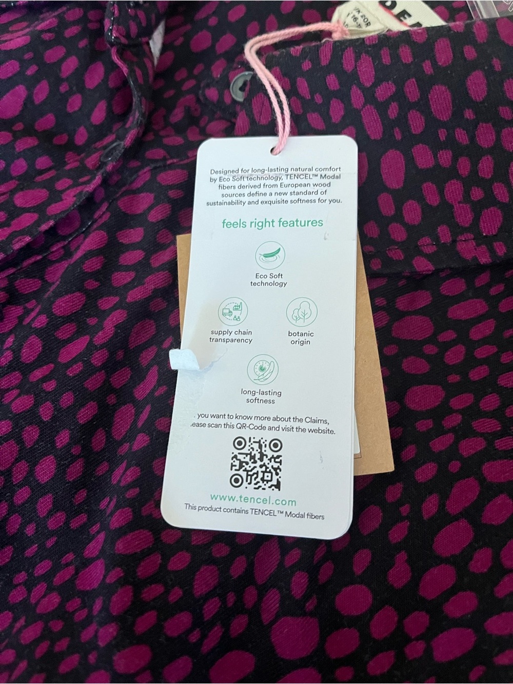Boden berry/black Jessie jersey shirt dress, sz 16/18. - Picture 7 of 11